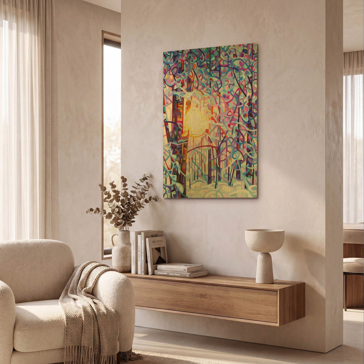 'Early Riser' By Mandy Budan Gold Metal Wall Art