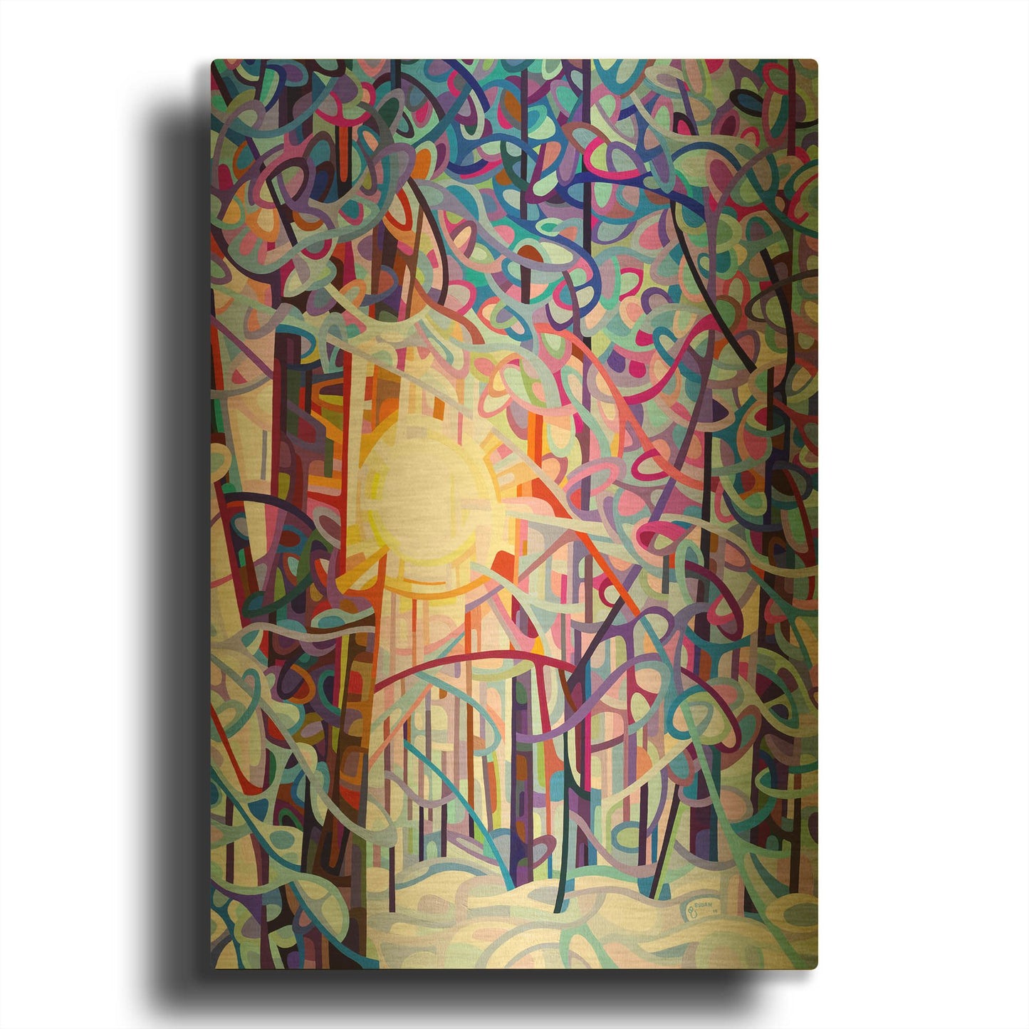 'Early Riser' By Mandy Budan Gold Metal Wall Art