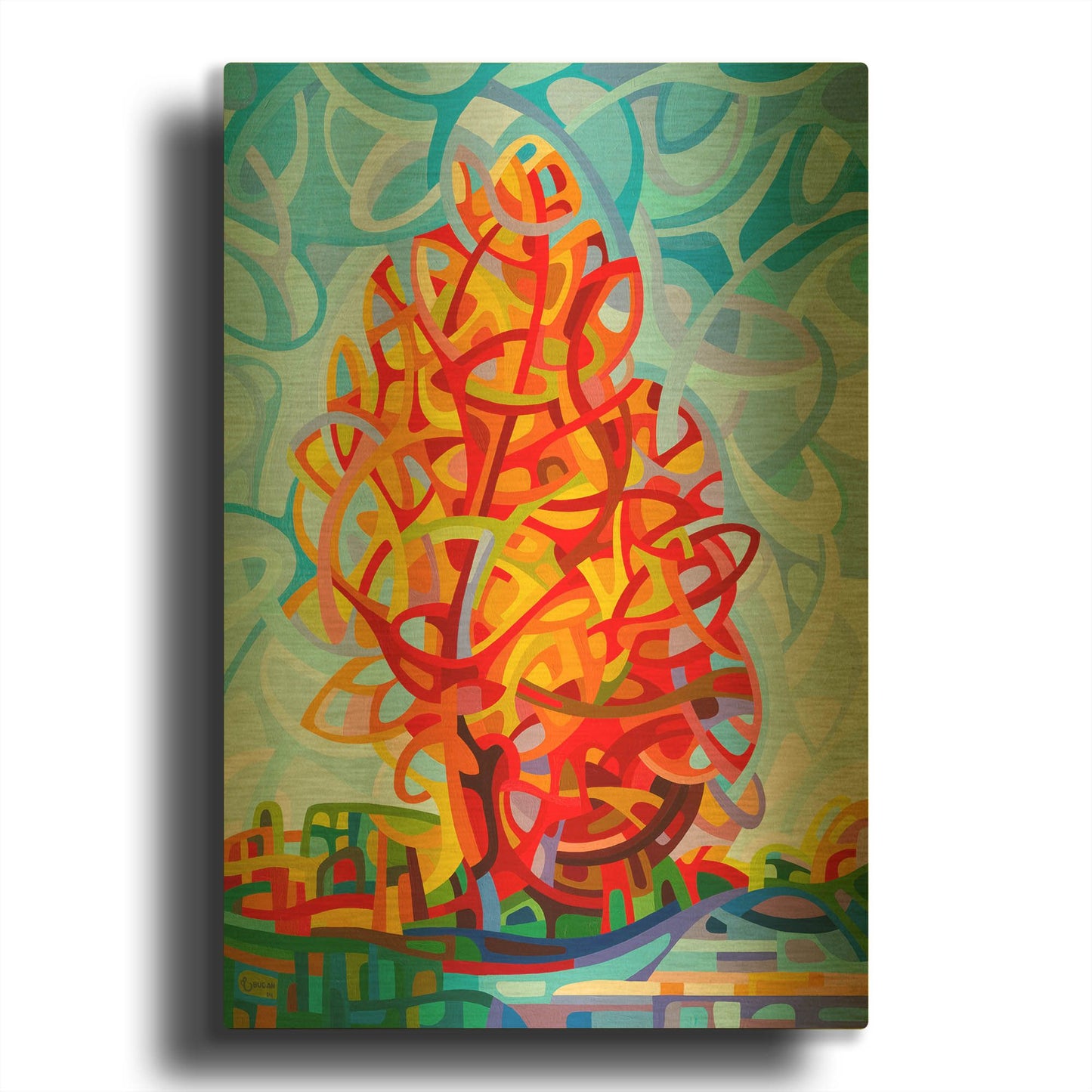 'The Jester' By Mandy Budan Gold Metal Wall Art