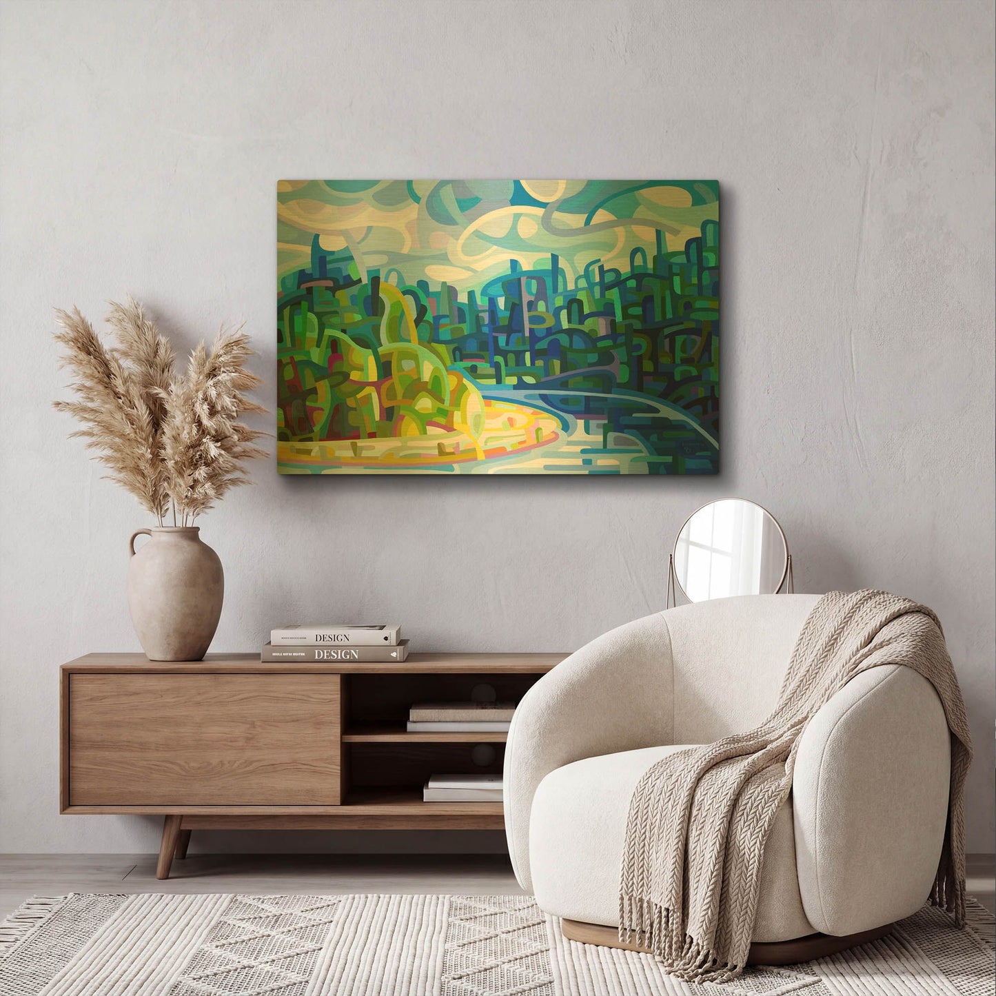 'July Progression' By Mandy Budan Gold Metal Wall Art