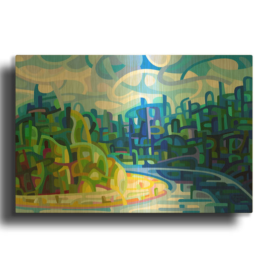 'July Progression' By Mandy Budan Gold Metal Wall Art