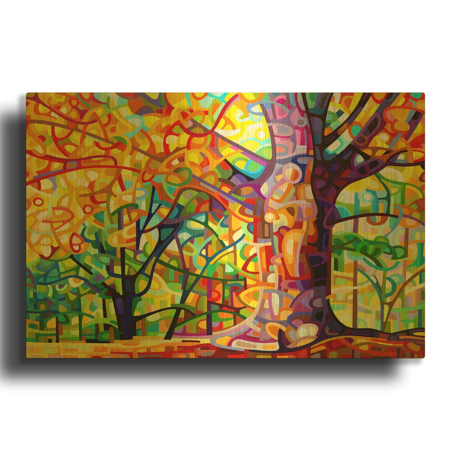 'One Fine Day' By Mandy Budan Gold Metal Wall Art