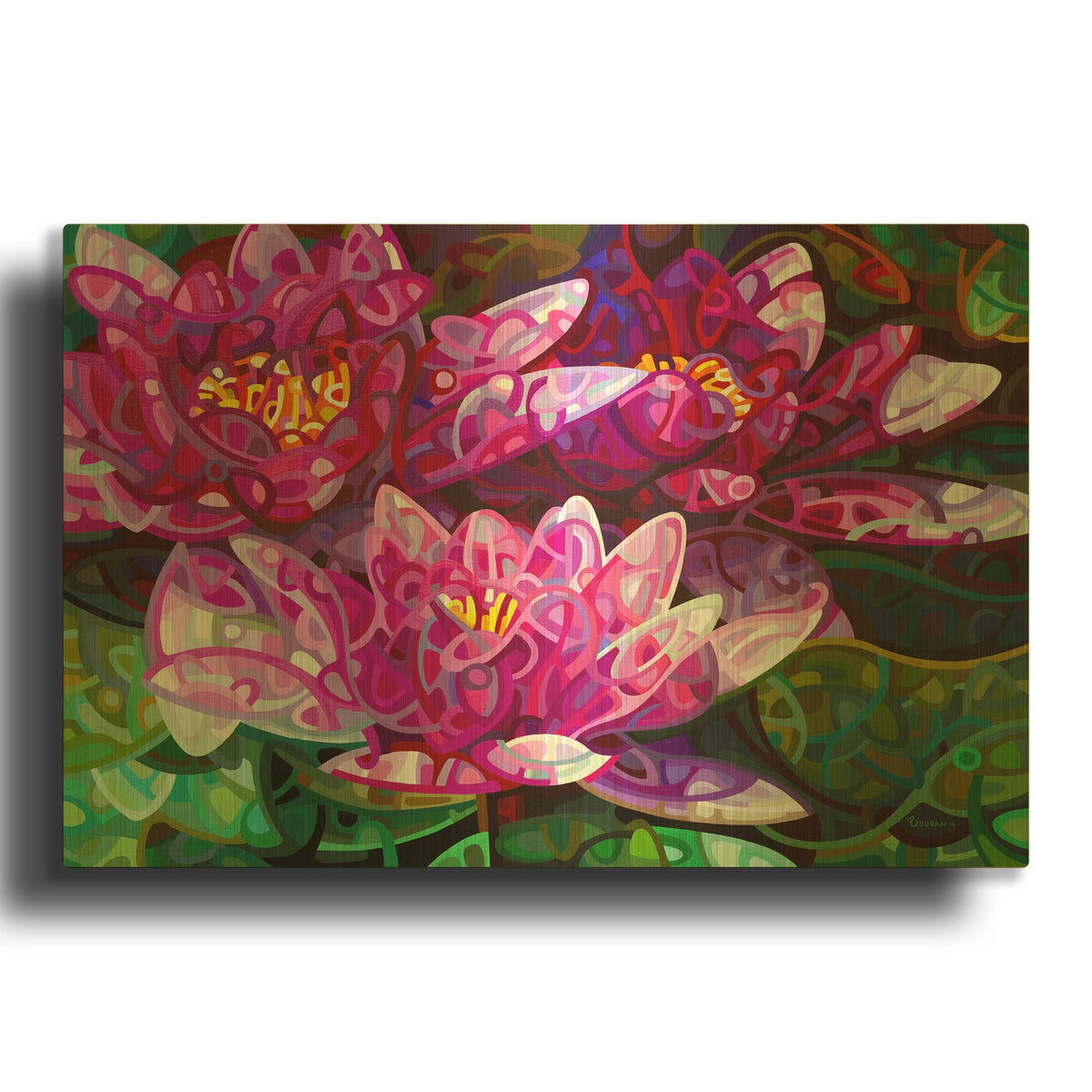 'Triumvirate' By Mandy Budan Gold Metal Wall Art