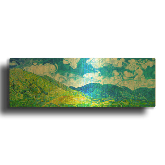 'Emerald Moments' By Mandy Budan Gold Metal Wall Art