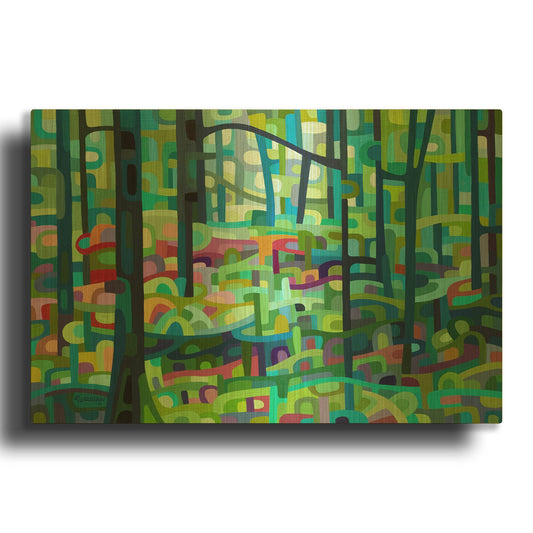 'Celadon Morning' By Mandy Budan Gold Metal Wall Art