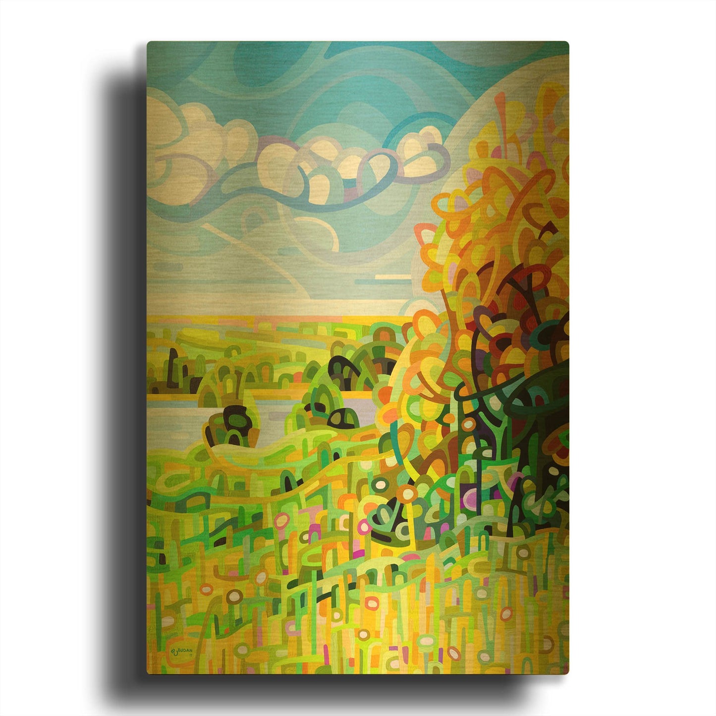 'Almost Autumn' By Mandy Budan Gold Metal Wall Art