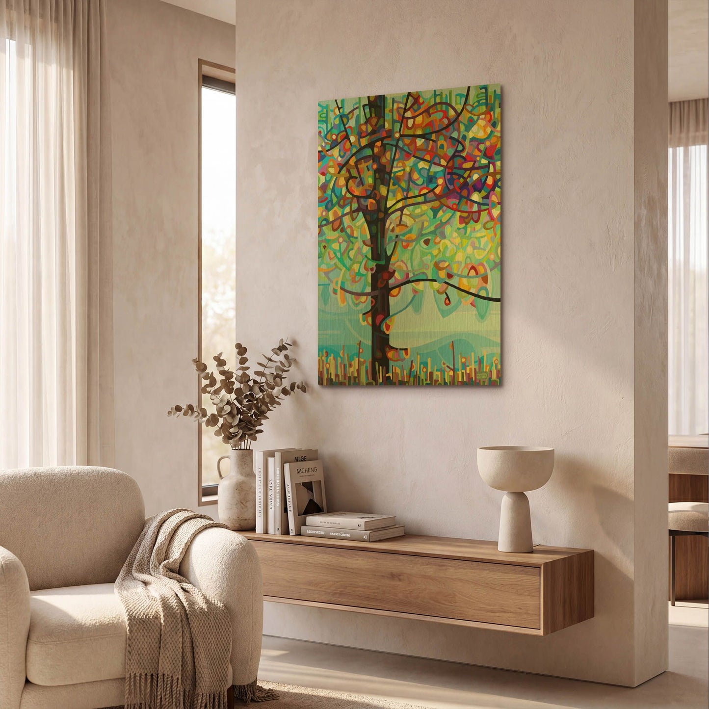 'Along The River' By Mandy Budan Gold Metal Wall Art