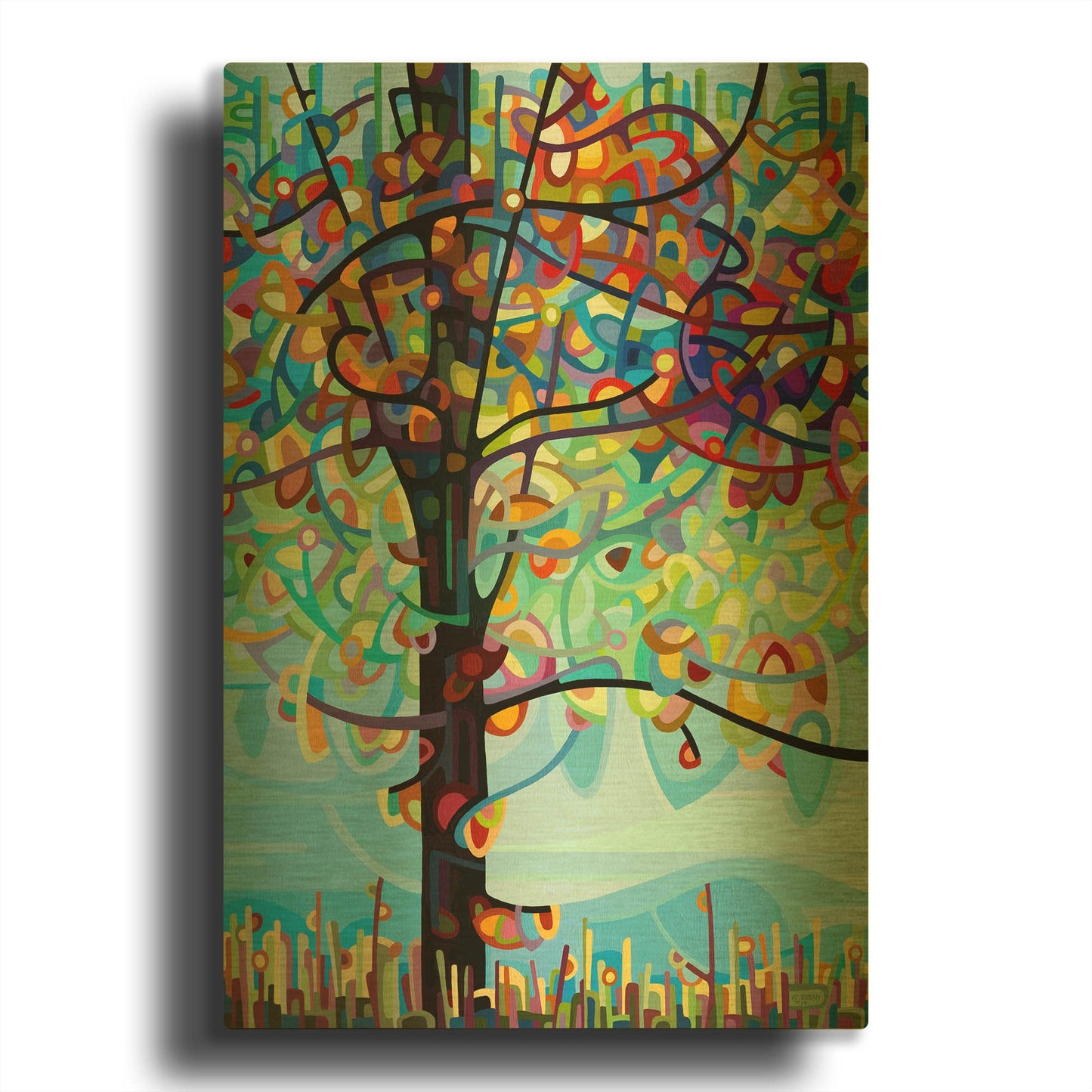 'Along The River' By Mandy Budan Gold Metal Wall Art