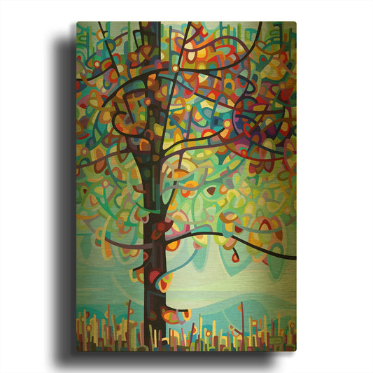 'Along The River' By Mandy Budan Gold Metal Wall Art