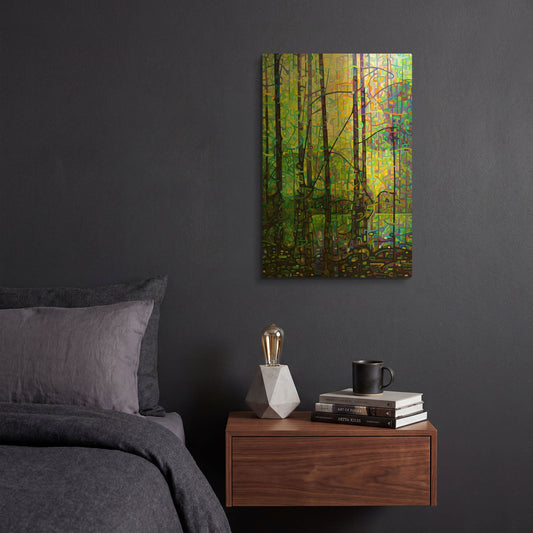 'Poolside' By Mandy Budan Gold Metal Wall Art