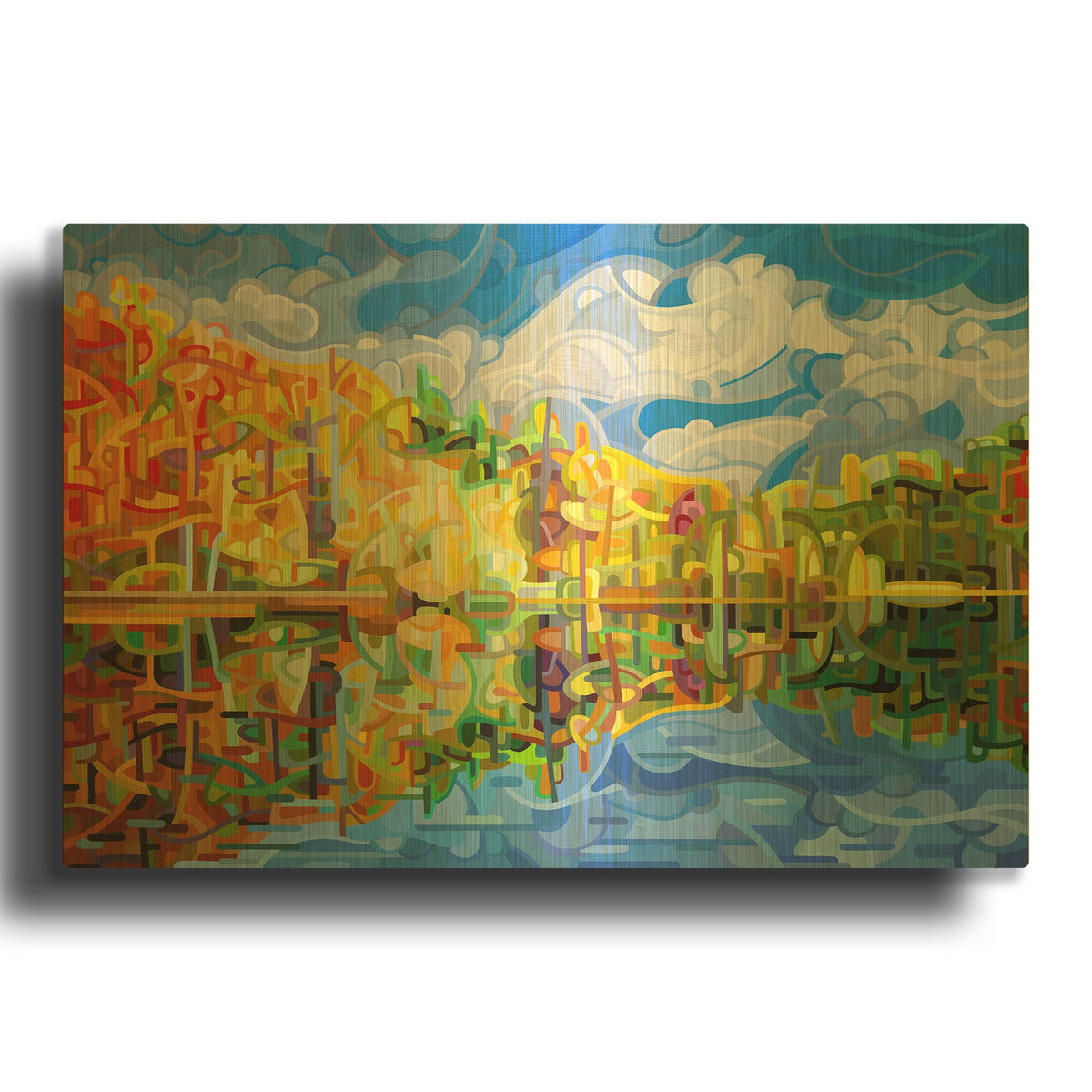 'Falling' By Mandy Budan Gold Metal Wall Art