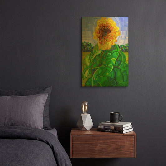'Pinwheel' By Mandy Budan Gold Metal Wall Art
