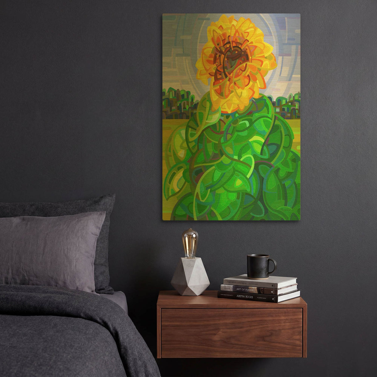 'Pinwheel' By Mandy Budan Gold Metal Wall Art