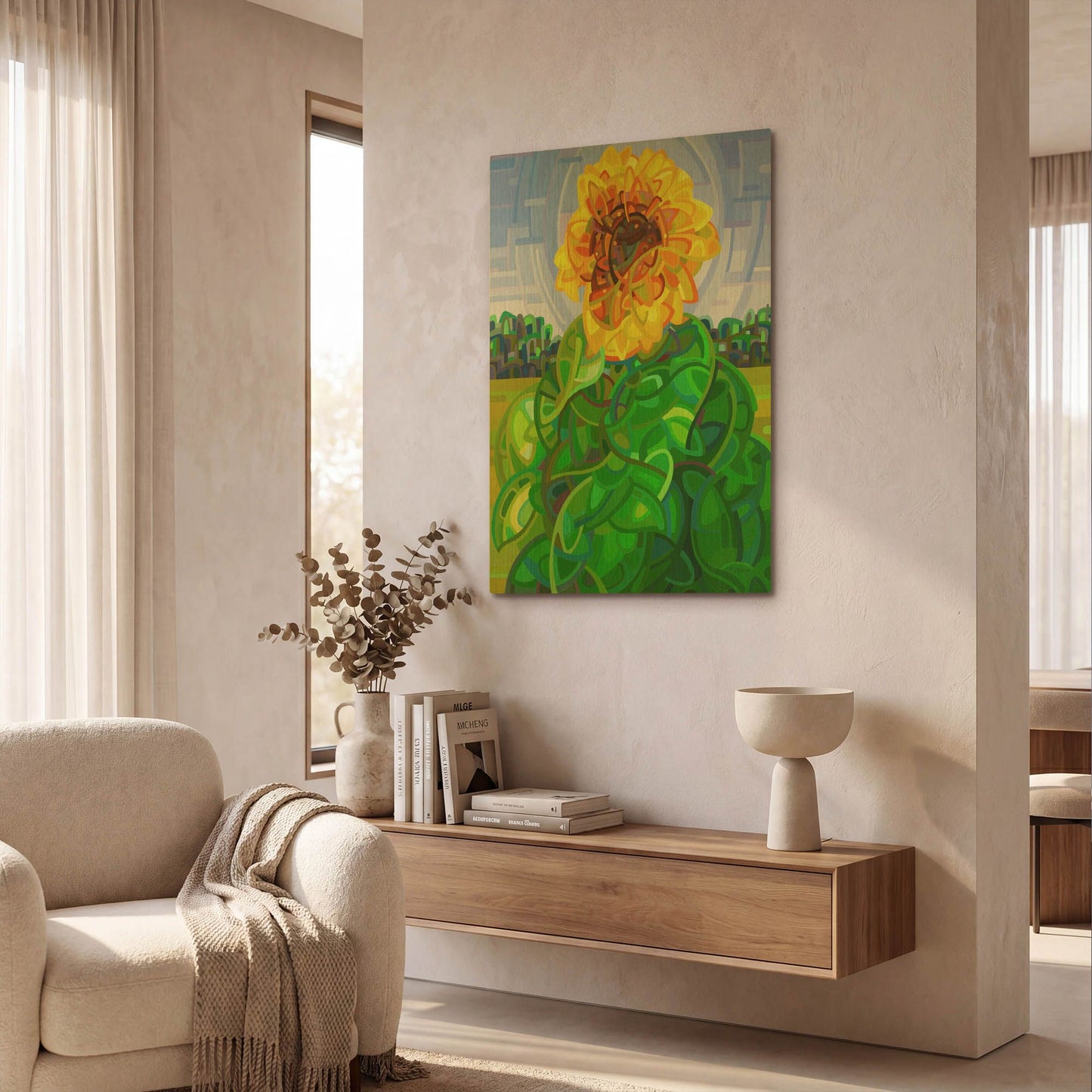'Pinwheel' By Mandy Budan Gold Metal Wall Art