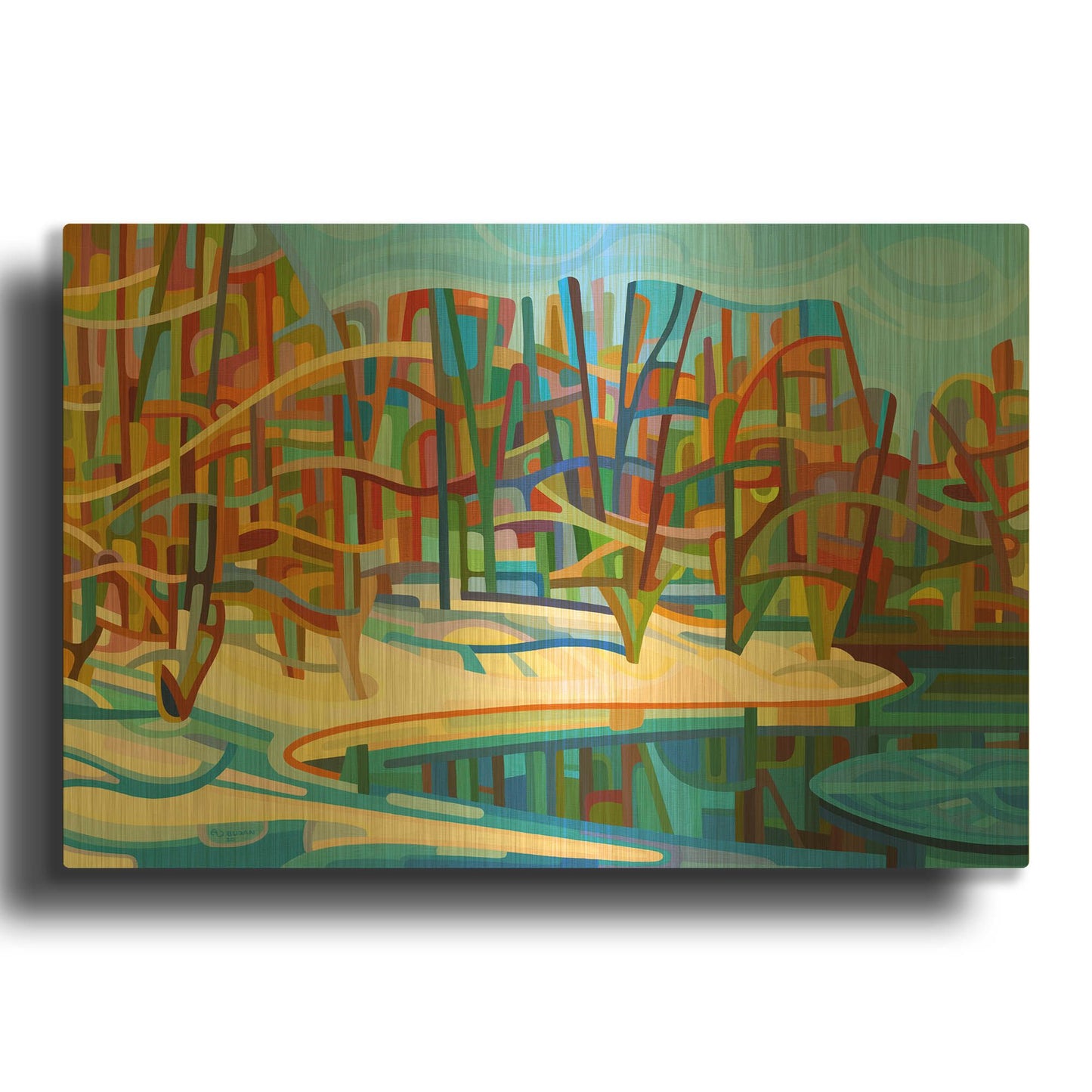 'Winter Warmth' By Mandy Budan Gold Metal Wall Art