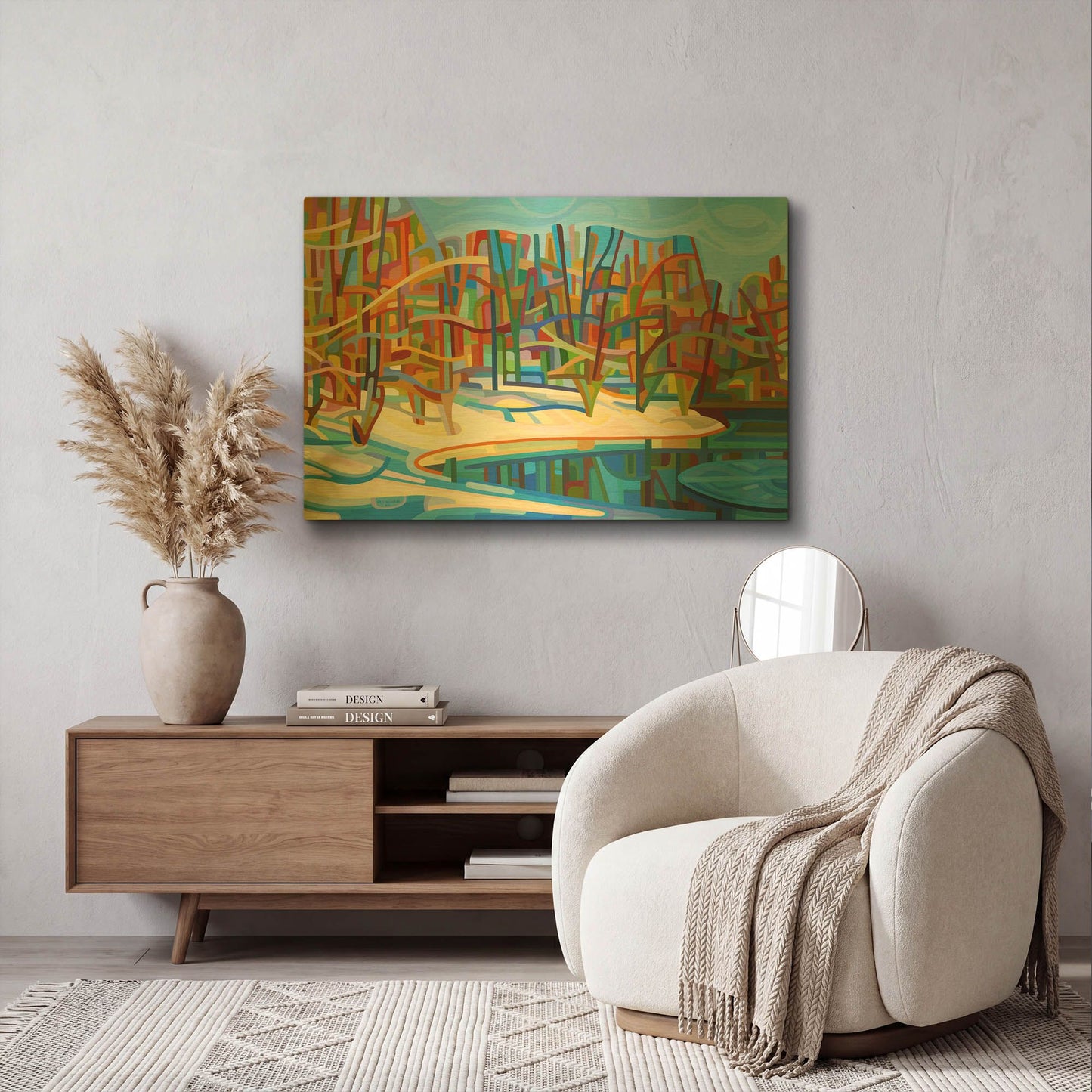 'Winter Warmth' By Mandy Budan Gold Metal Wall Art