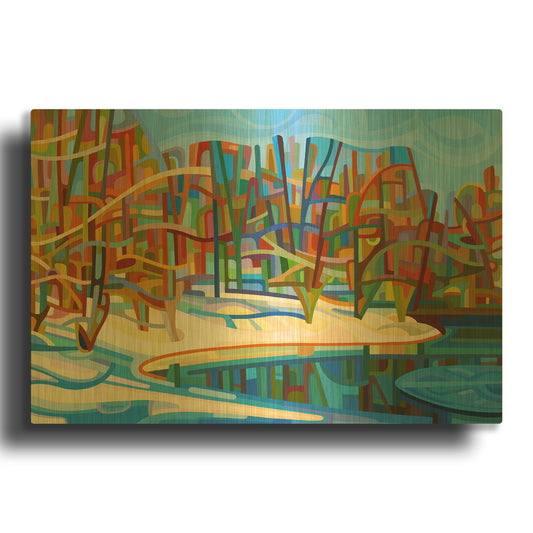 'Winter Warmth' By Mandy Budan Gold Metal Wall Art