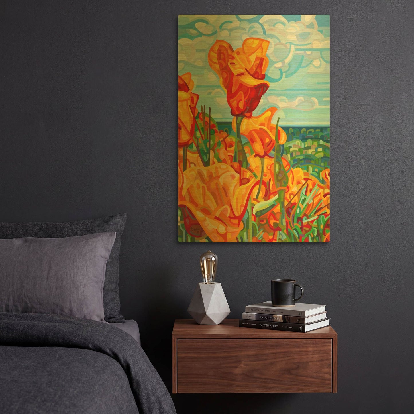 'Standing Tall' By Mandy Budan Gold Metal Wall Art