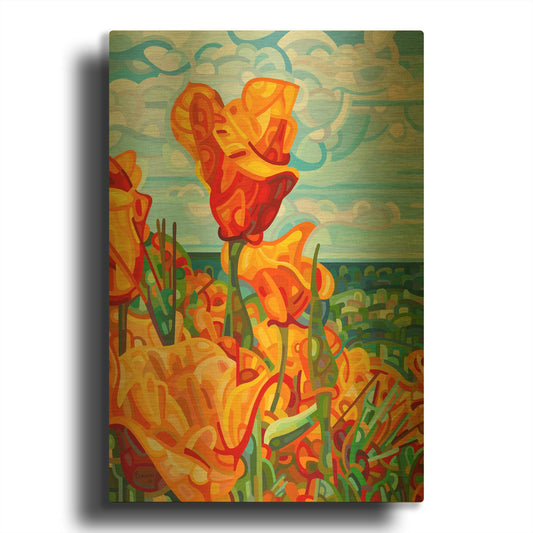 'Standing Tall' By Mandy Budan Gold Metal Wall Art