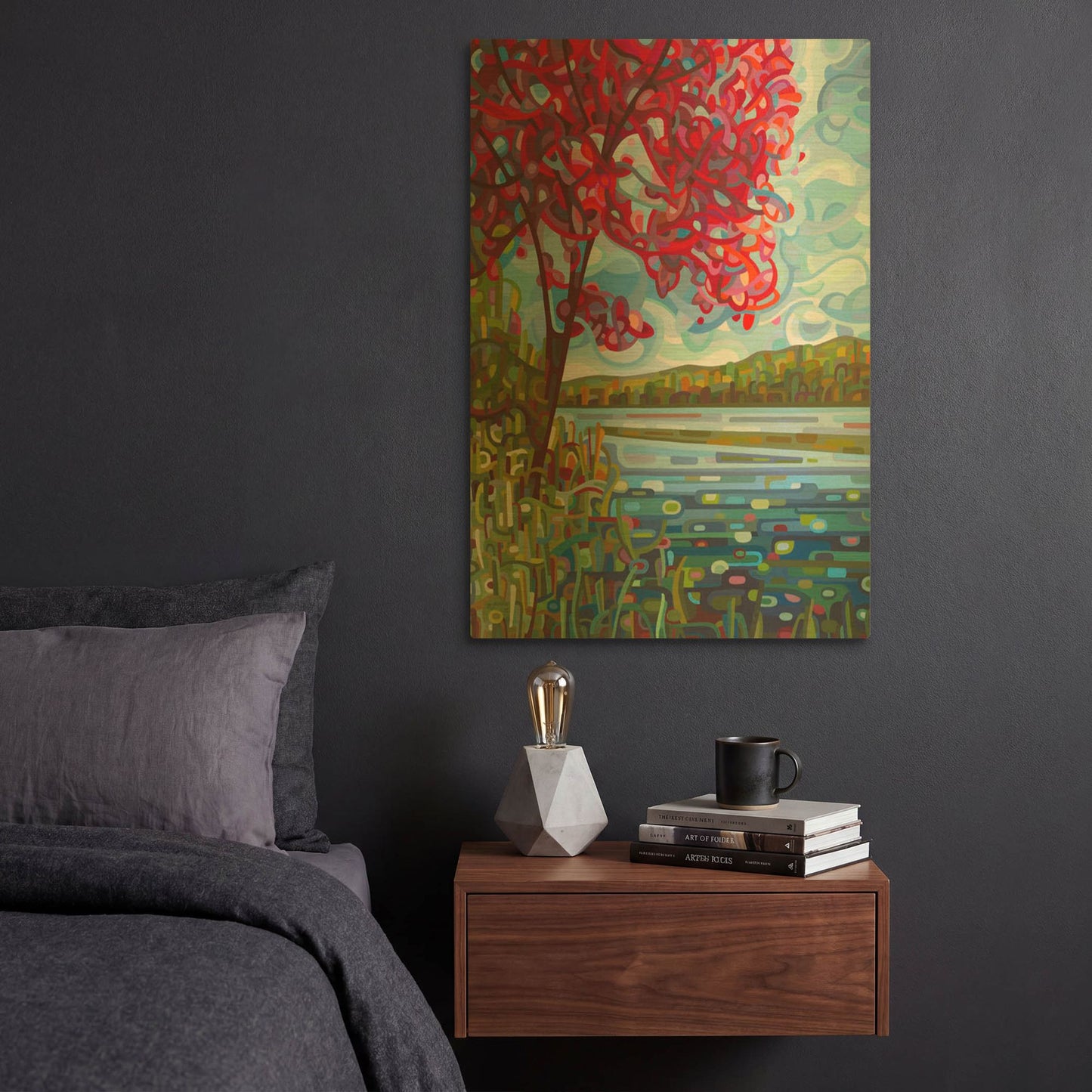 'Lady in Red' By Mandy Budan Gold Metal Wall Art