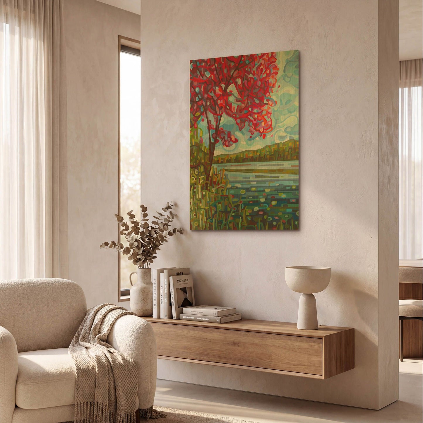'Lady in Red' By Mandy Budan Gold Metal Wall Art