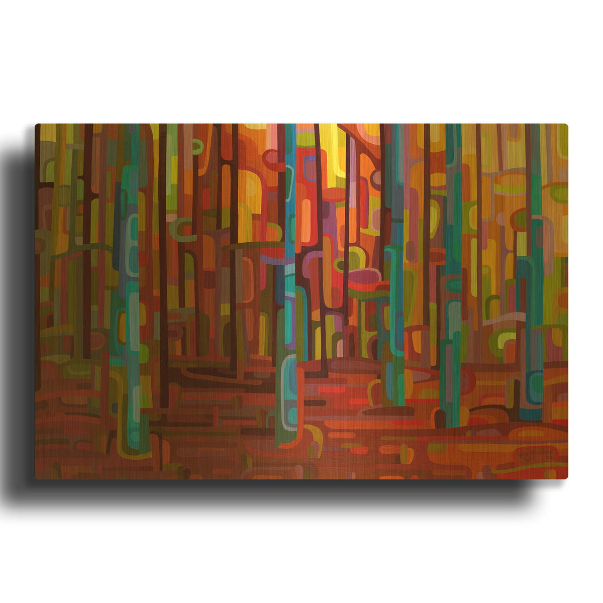'Promenade' By Mandy Budan Gold Metal Wall Art