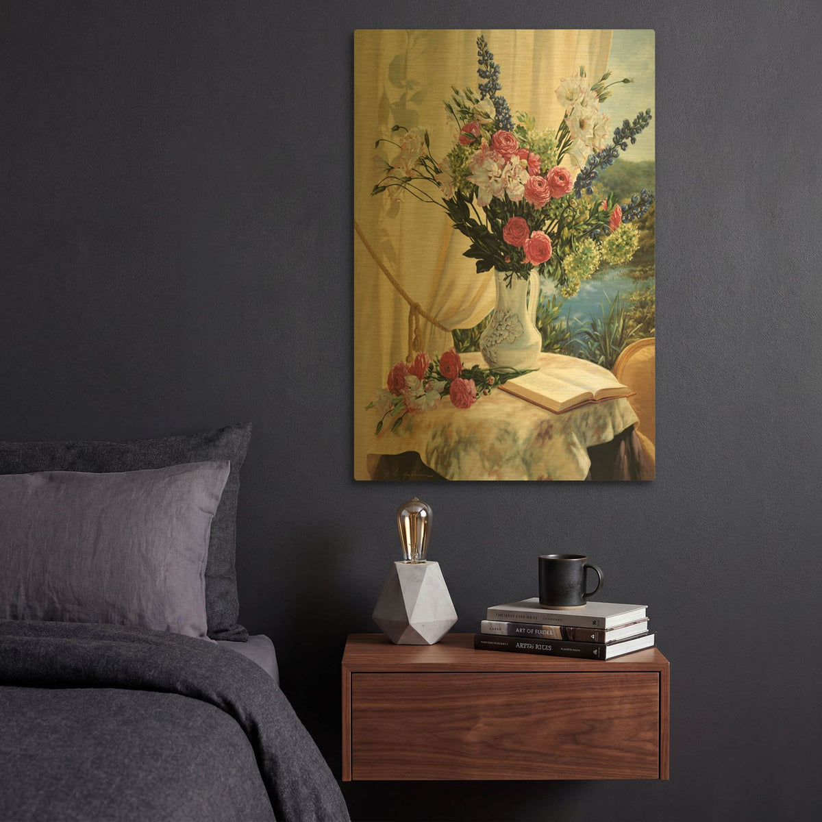 'Dickinson By The Pond' By Robin Anderson Gold Metal Wall Art