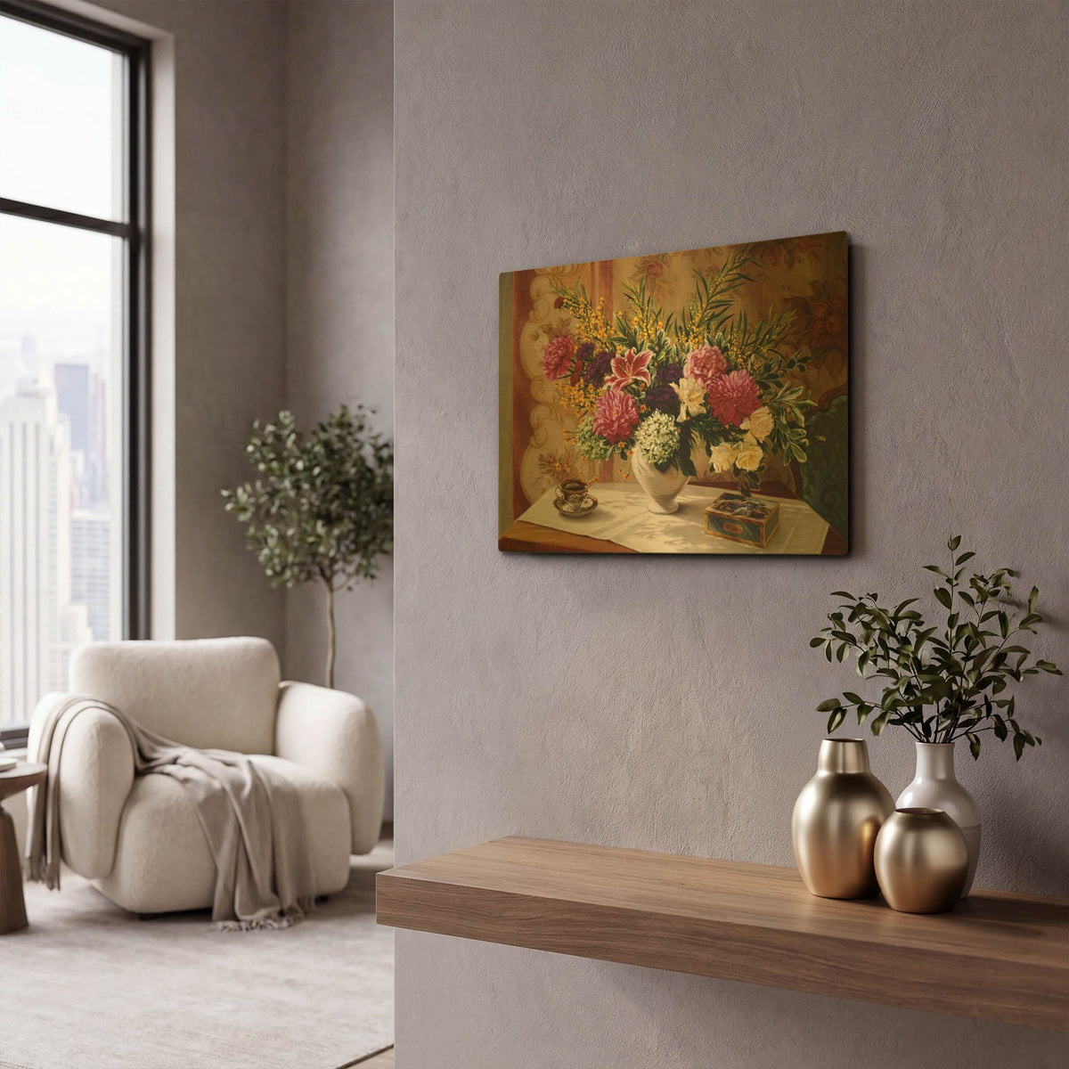 'Lu' By Robin Anderson Gold Metal Wall Art