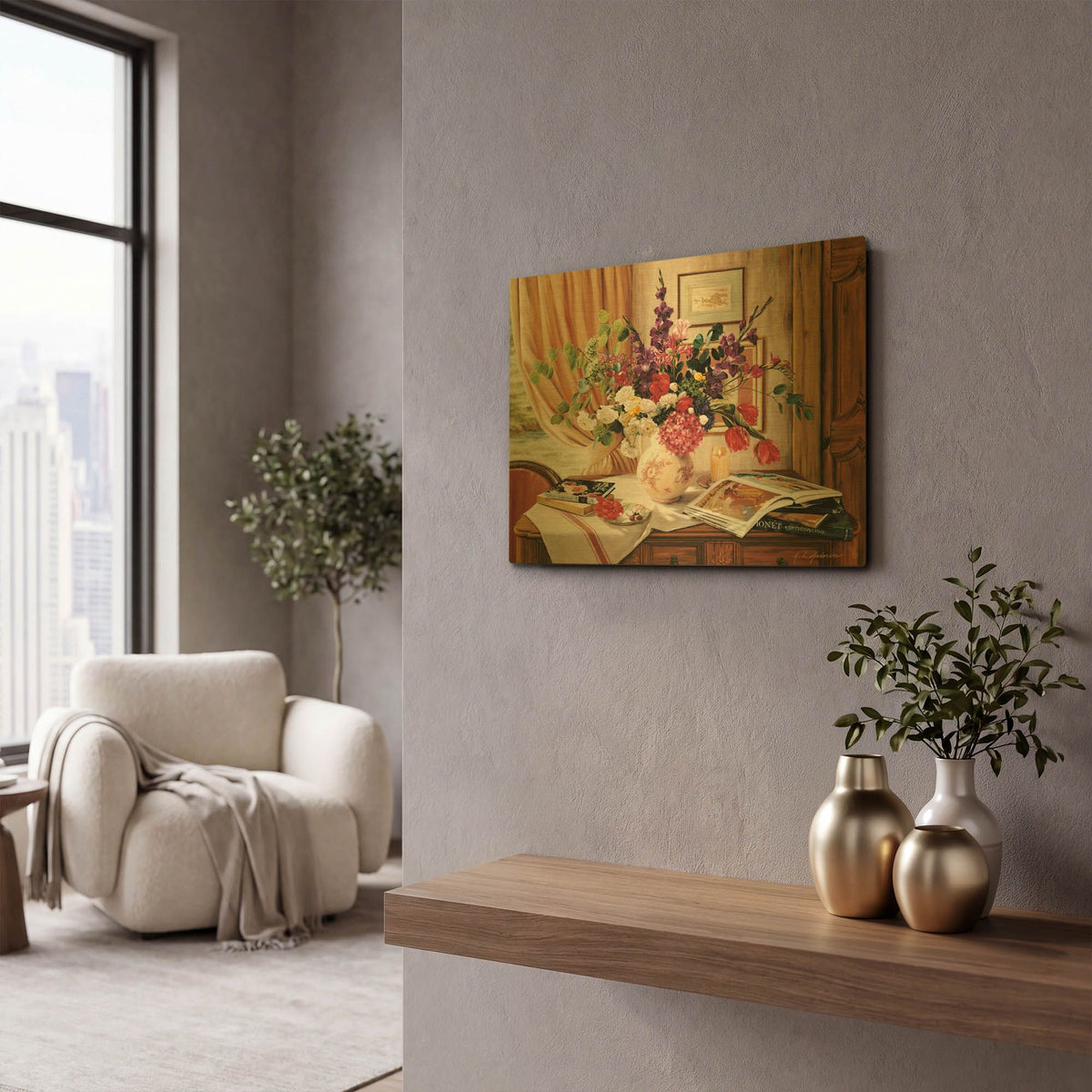 'Leticia' By Robin Anderson Gold Metal Wall Art