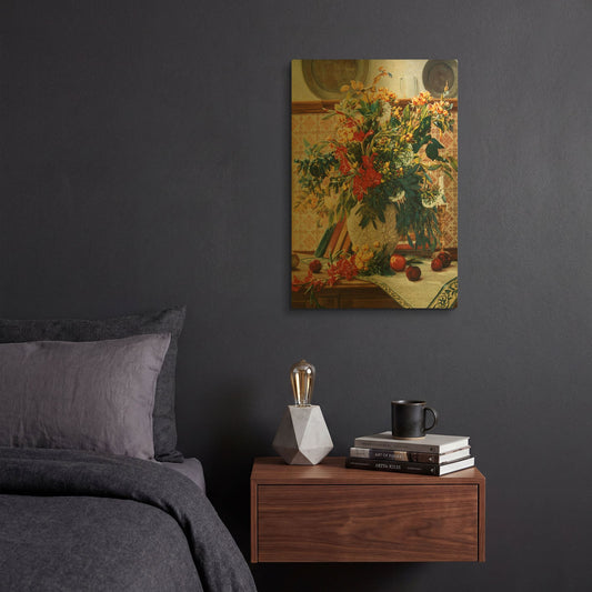 'Autumn Retreat' By Robin Anderson Gold Metal Wall Art