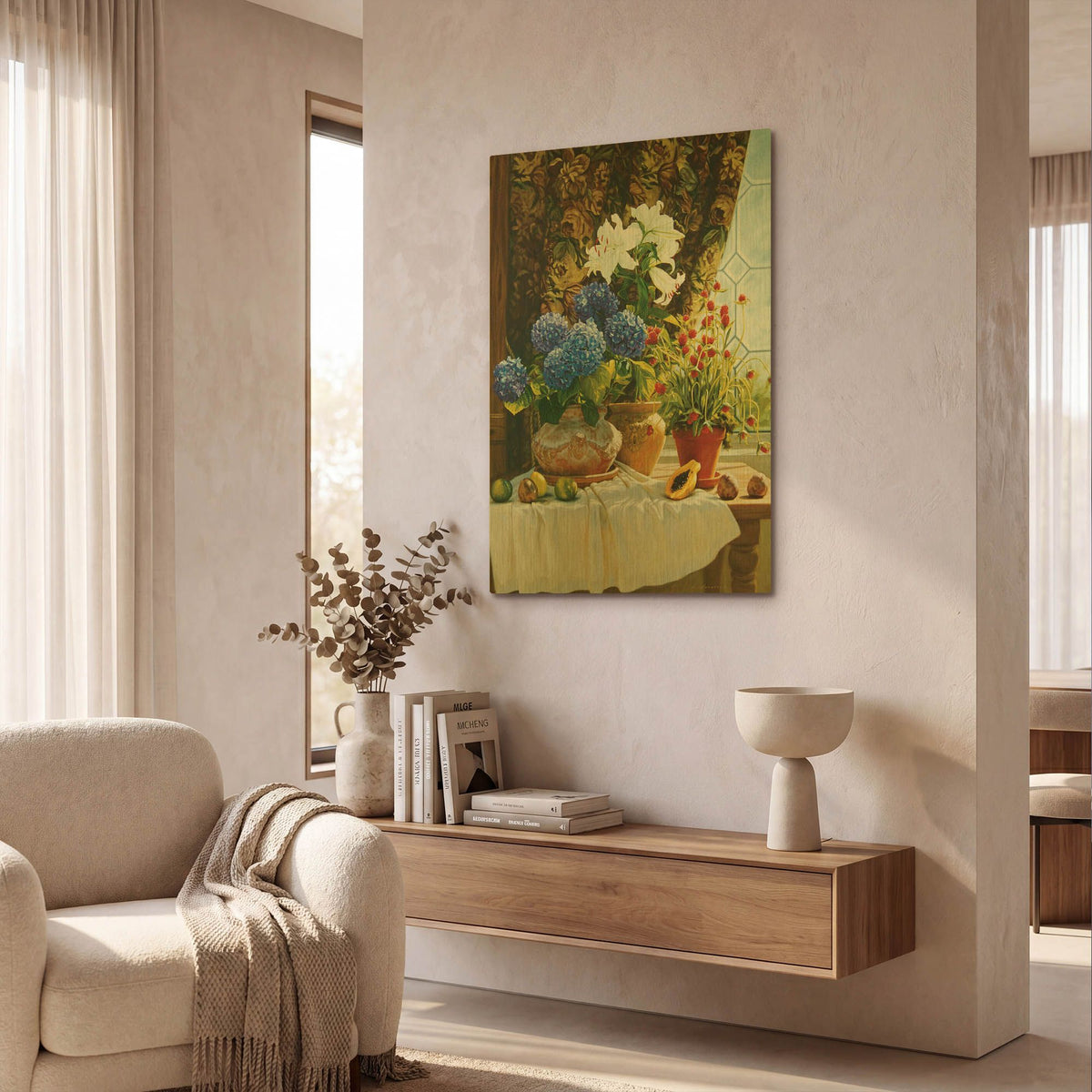 'Summer garden' By Robin Anderson Gold Metal Wall Art