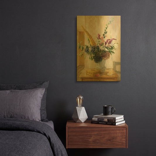 'The Old Caretakers Cottage' By Robin Anderson Gold Metal Wall Art
