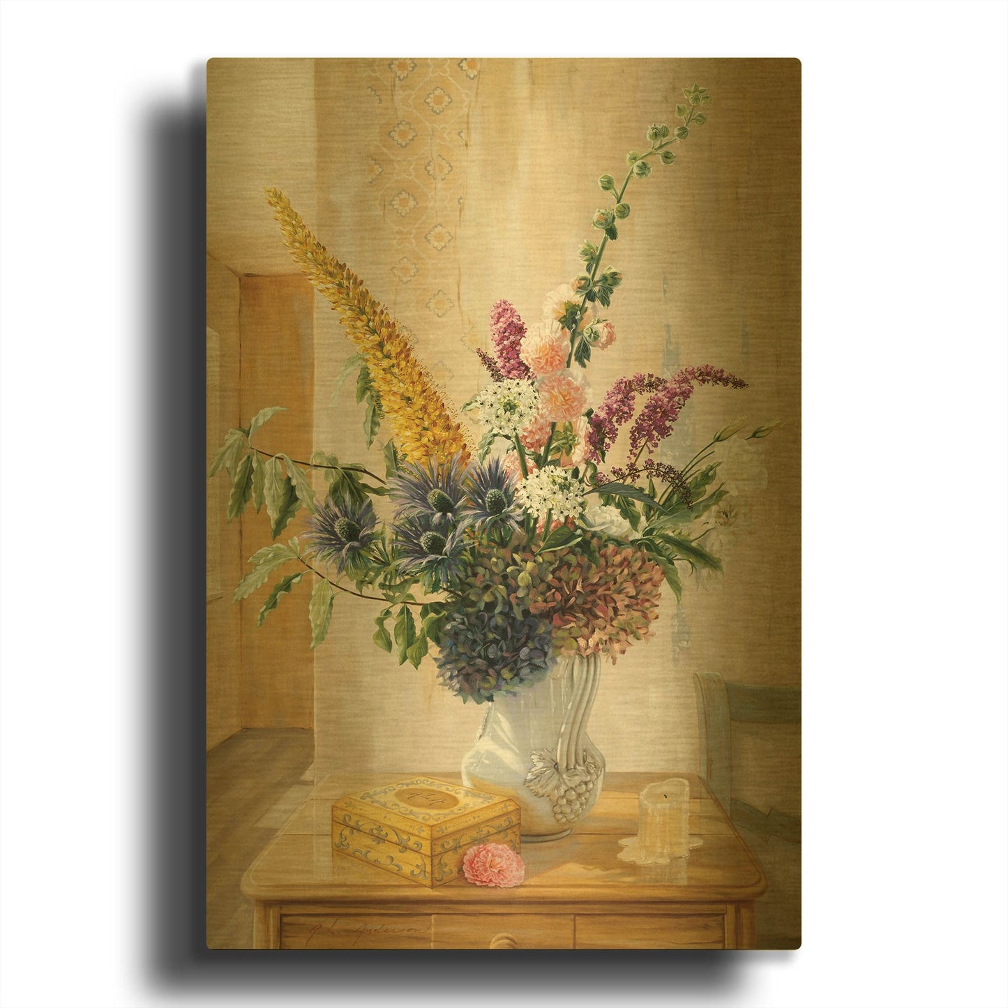 'The Old Caretakers Cottage' By Robin Anderson Gold Metal Wall Art