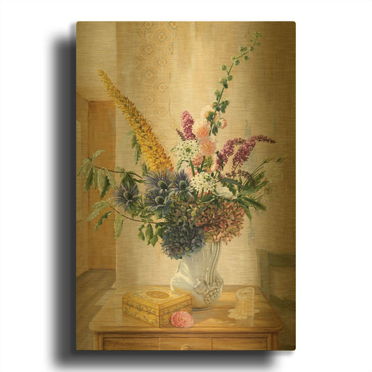 'The Old Caretakers Cottage' By Robin Anderson Gold Metal Wall Art