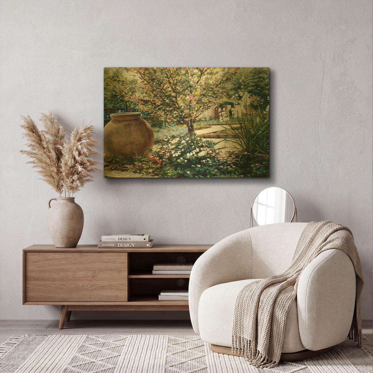 'The Cottage' By Robin Anderson Gold Metal Wall Art