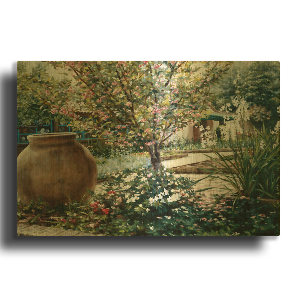 'The Cottage' By Robin Anderson Gold Metal Wall Art