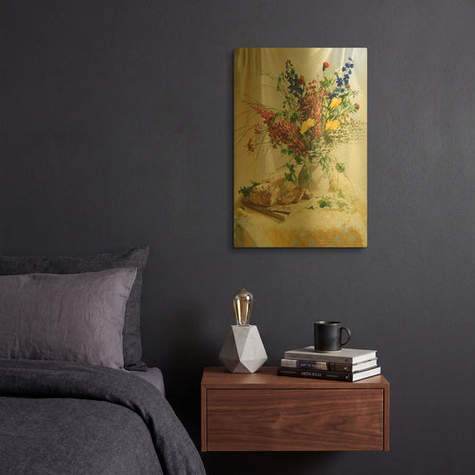 'The smell of bread in the morning' By Robin Anderson Gold Metal Wall Art