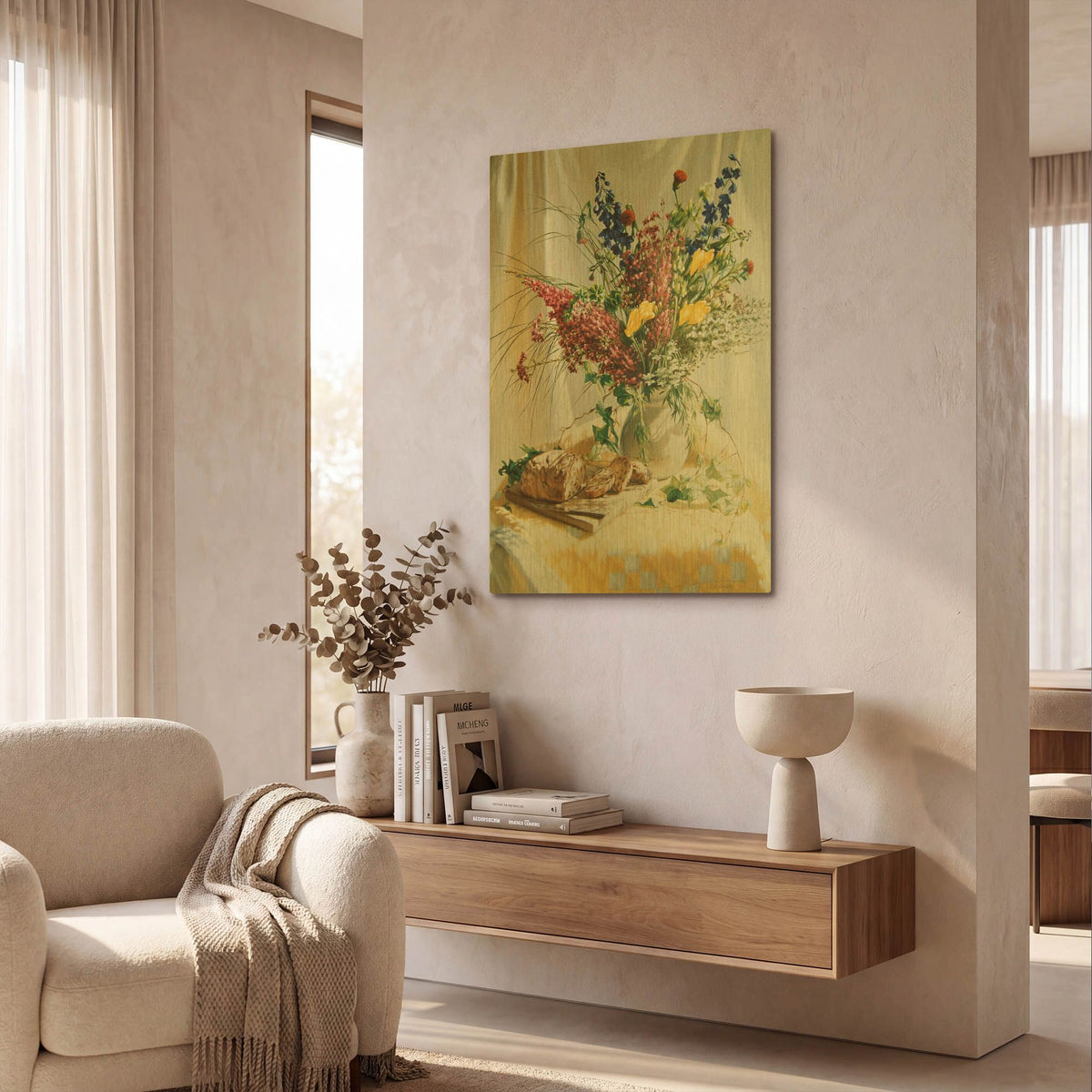'The smell of bread in the morning' By Robin Anderson Gold Metal Wall Art
