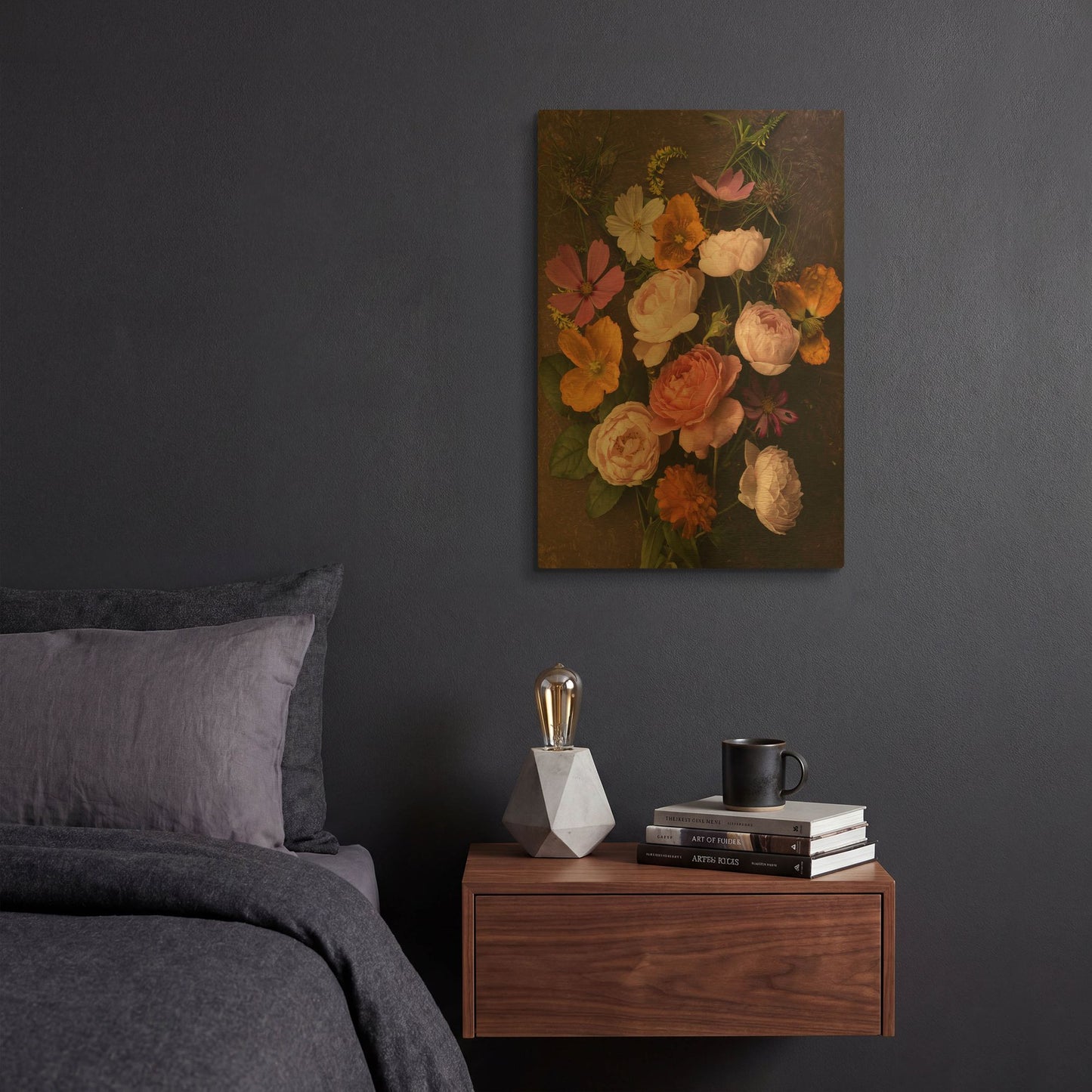 'A Pocket Full of Posies' By Leah McLean Gold Metal Wall Art