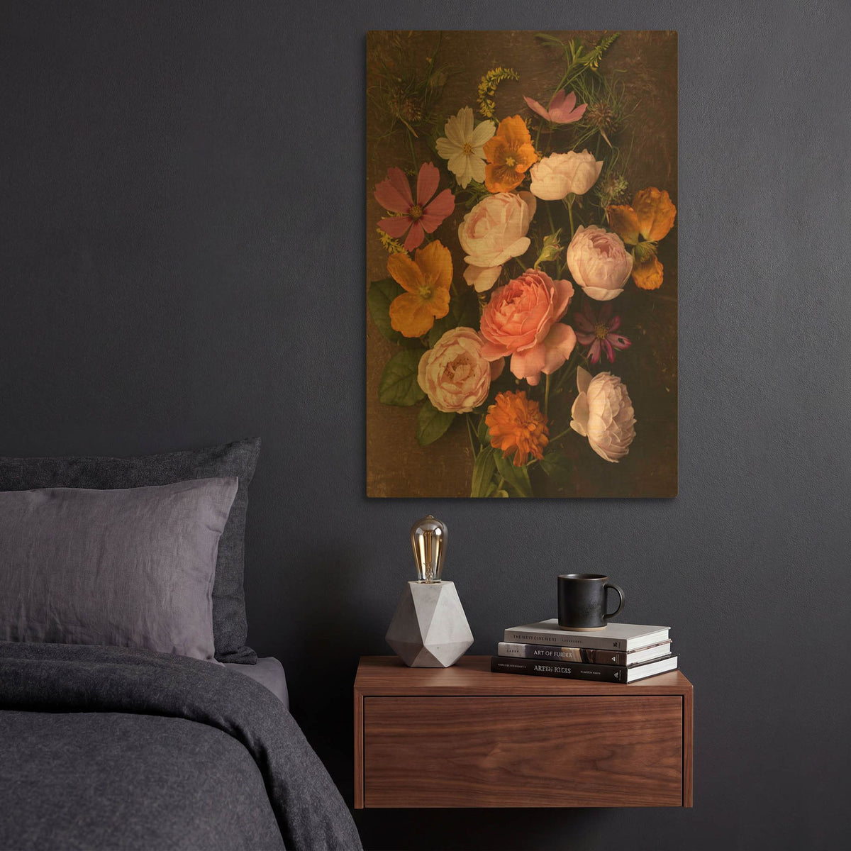 'A Pocket Full of Posies' By Leah McLean Gold Metal Wall Art