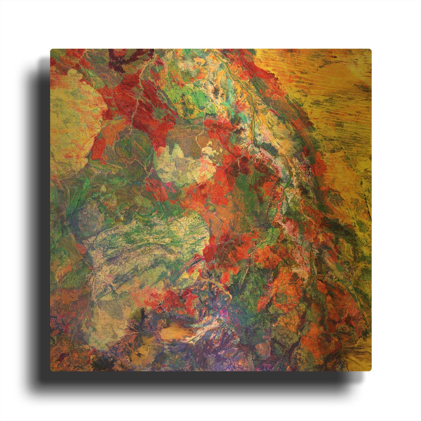 'Earth As Art Melted Colors' By NASA Earth As Art Gold Metal Wall Art