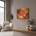 'Rose on White' By Leah McLean Gold Metal Wall Art