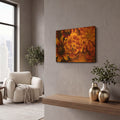 'Marigold Petals' By Leah McLean Gold Metal Wall Art