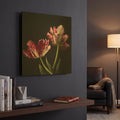 'Open Bloomed Tulips' By Leah McLean Gold Metal Wall Art