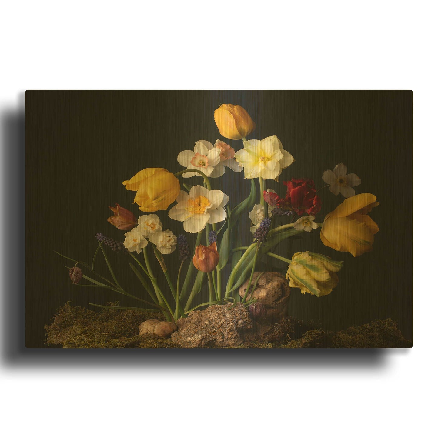 'Sunny Spring Bounty' By Leah McLean Gold Metal Wall Art