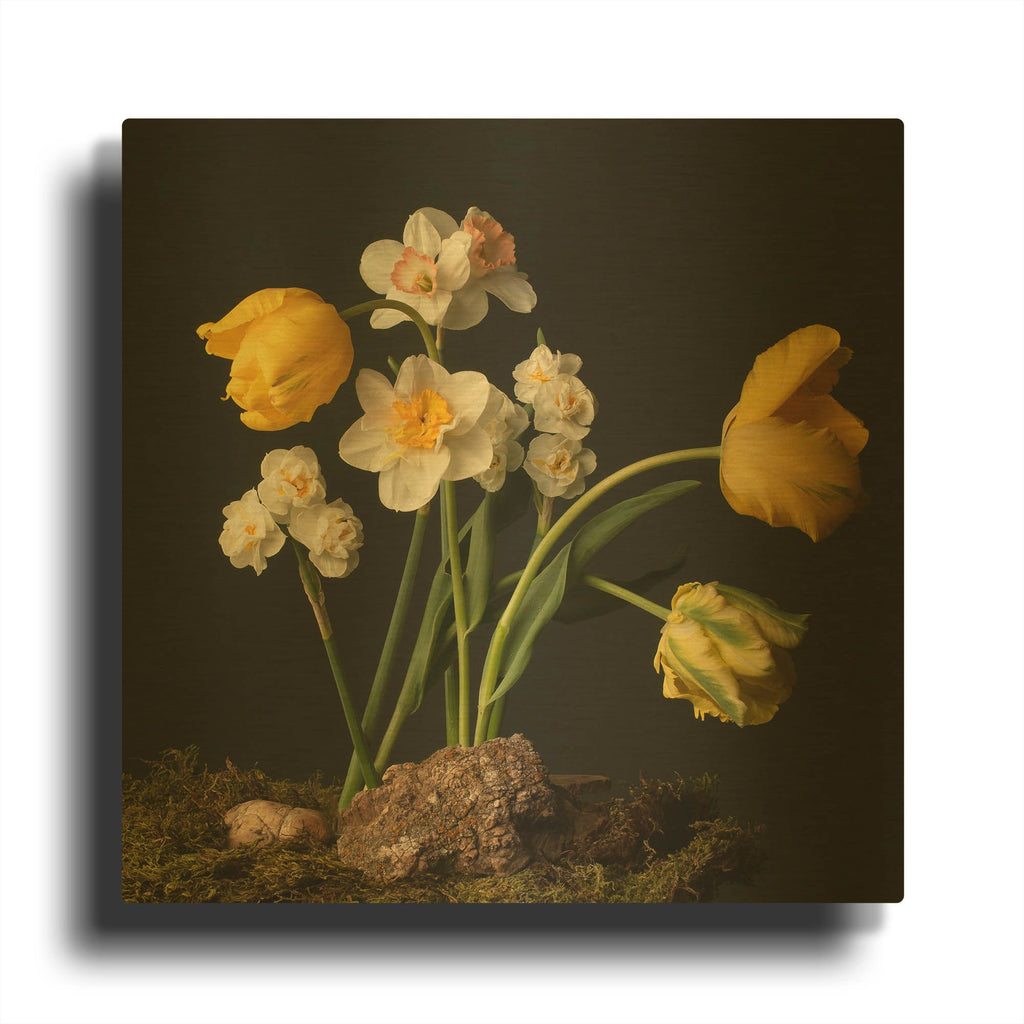 'Signs of Spring' By Leah McLean Gold Metal Wall Art