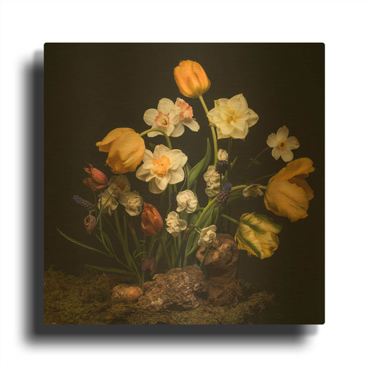 'An Ode to Spring' By Leah McLean Gold Metal Wall Art