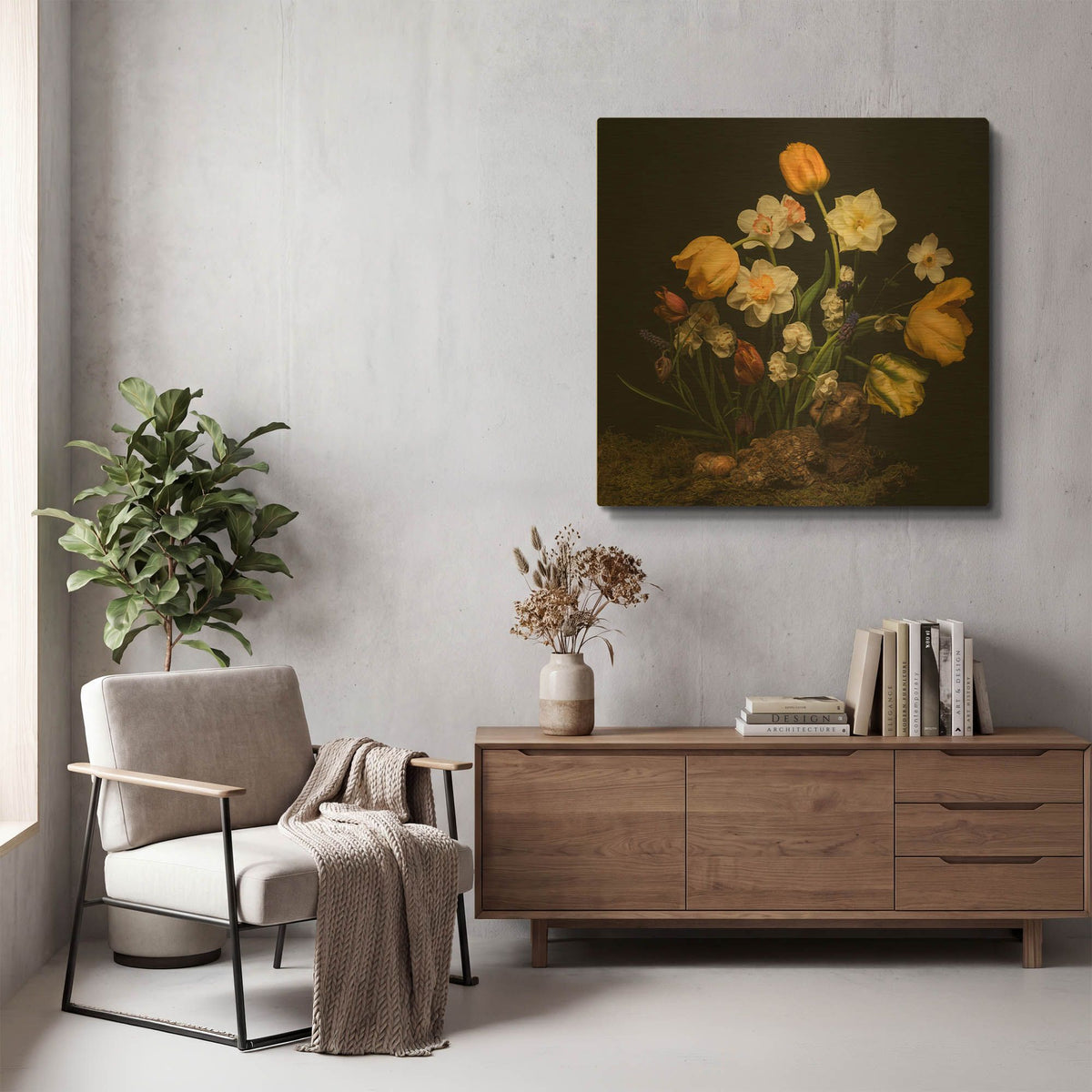 'An Ode to Spring' By Leah McLean Gold Metal Wall Art