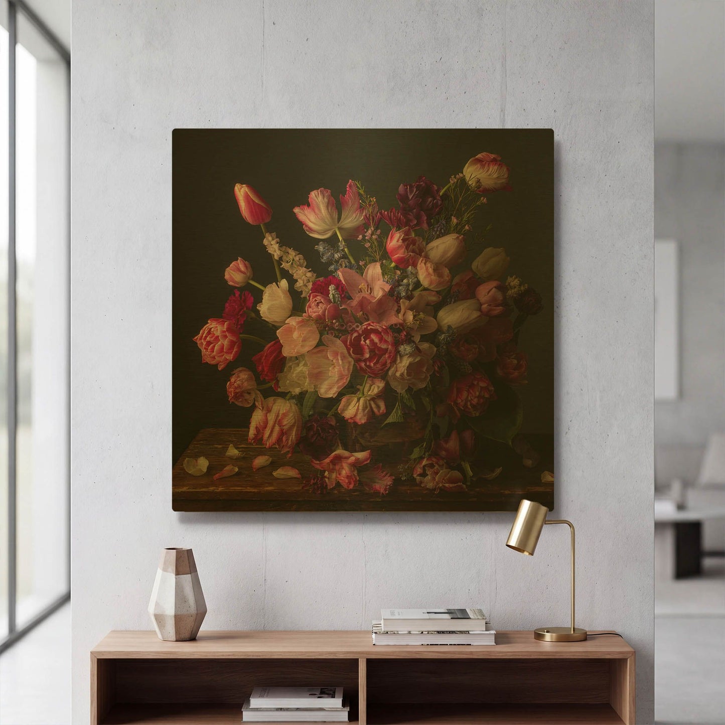 'Spring Blooms in the Pink' By Leah McLean Gold Metal Wall Art
