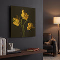 'Yellow Parrot Trio' By Leah McLean Gold Metal Wall Art